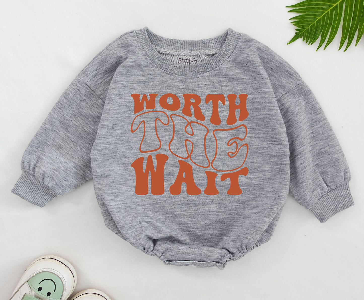 Worth the Wait Baby Romper: IVF, Adoption, Gender Reveal Gift