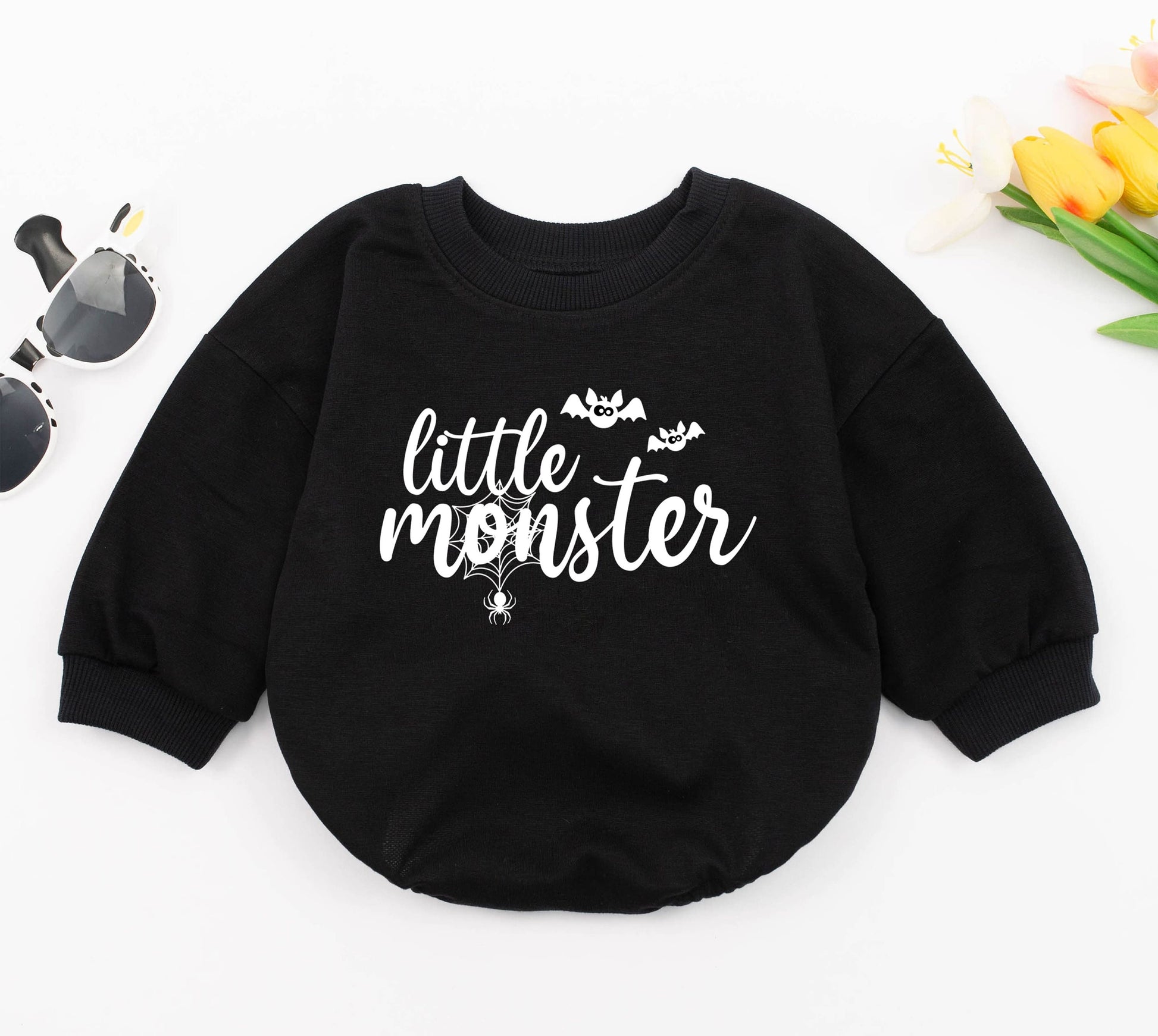 Monster Baby Romper: Cute Boho Bodysuit for 1st Halloween Fun