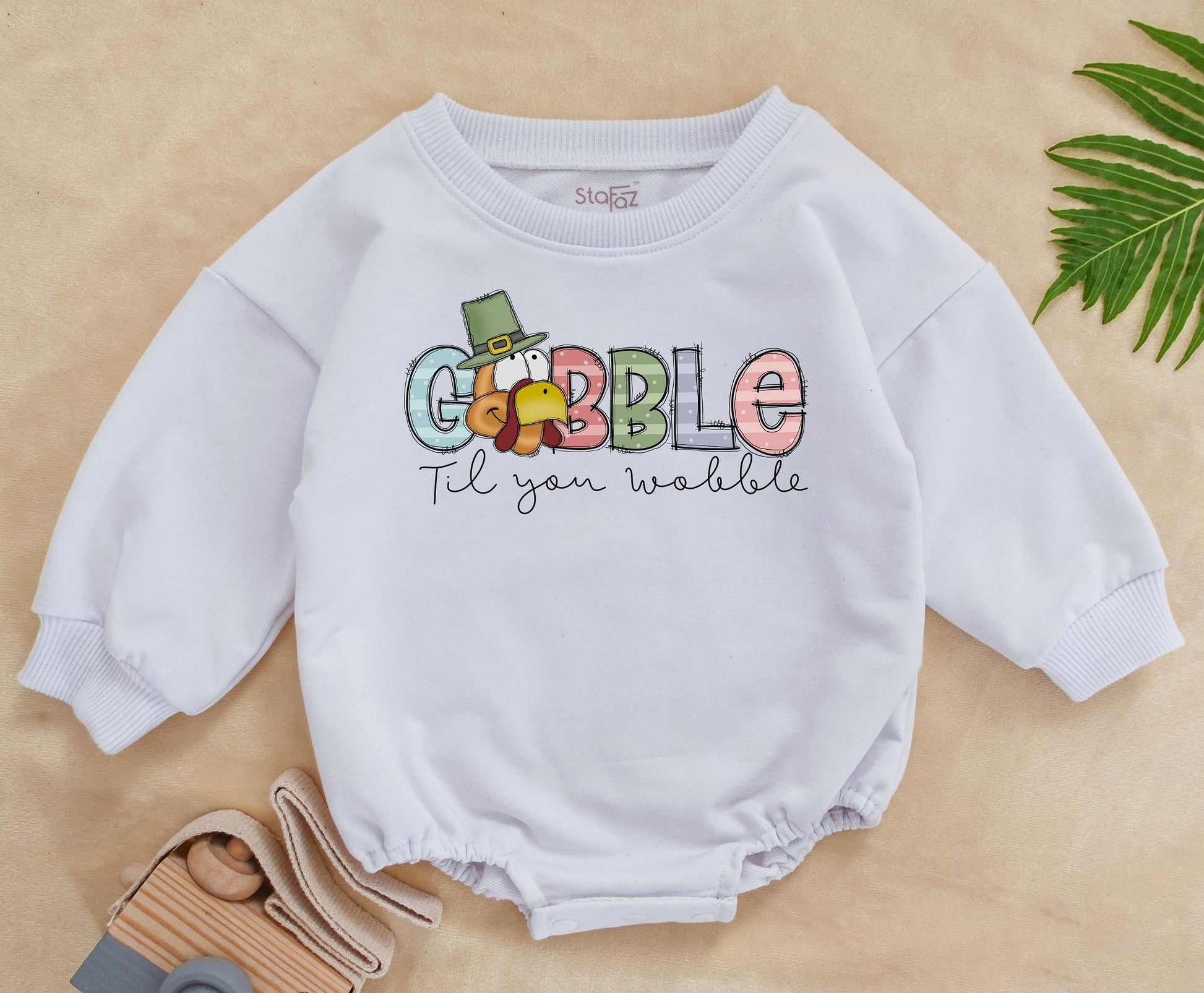 Baby Thanksgiving Romper: First Turkey Day Funny Outfit