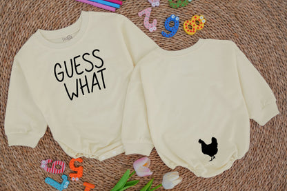 Funny Chicken Butt Baby Romper, Gender Neutral Shower Gift, Rae Dunn