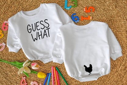 Funny Chicken Butt Baby Romper, Gender Neutral Shower Gift, Rae Dunn