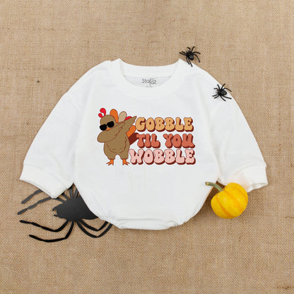 First Thanksgiving Baby Romper - Gobble Bodysuit - Fall Outfit