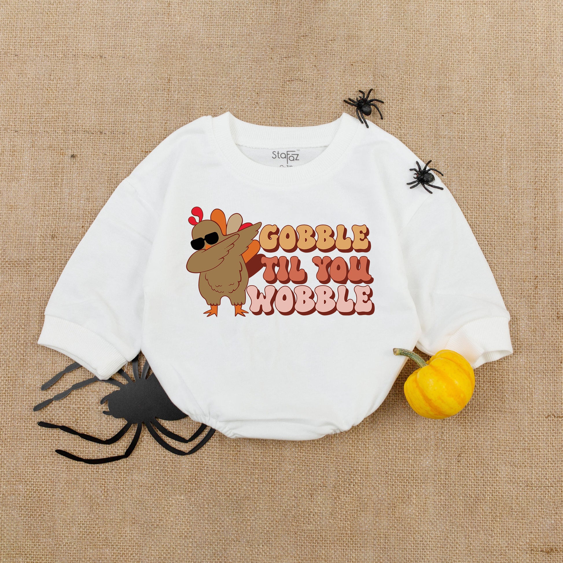 First Thanksgiving Baby Romper Dabbing Turkey Sunglasses Gobble Til You Wobble Fall Bodysuit Playful Newborn Infant Toddler Outfit