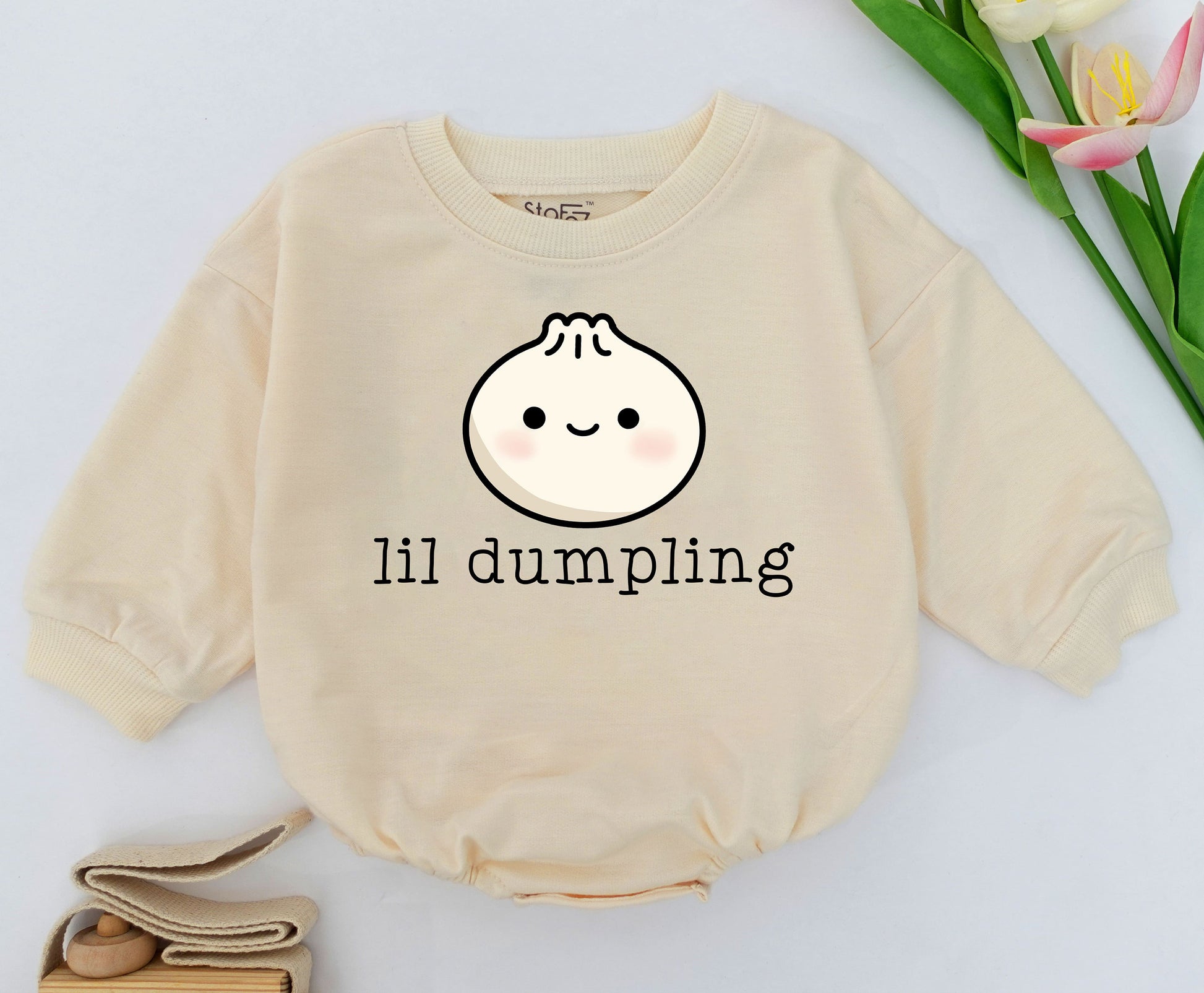 Lil Dumpling Bodysuit: Vegan Baby Costume & Shower Gift Delight