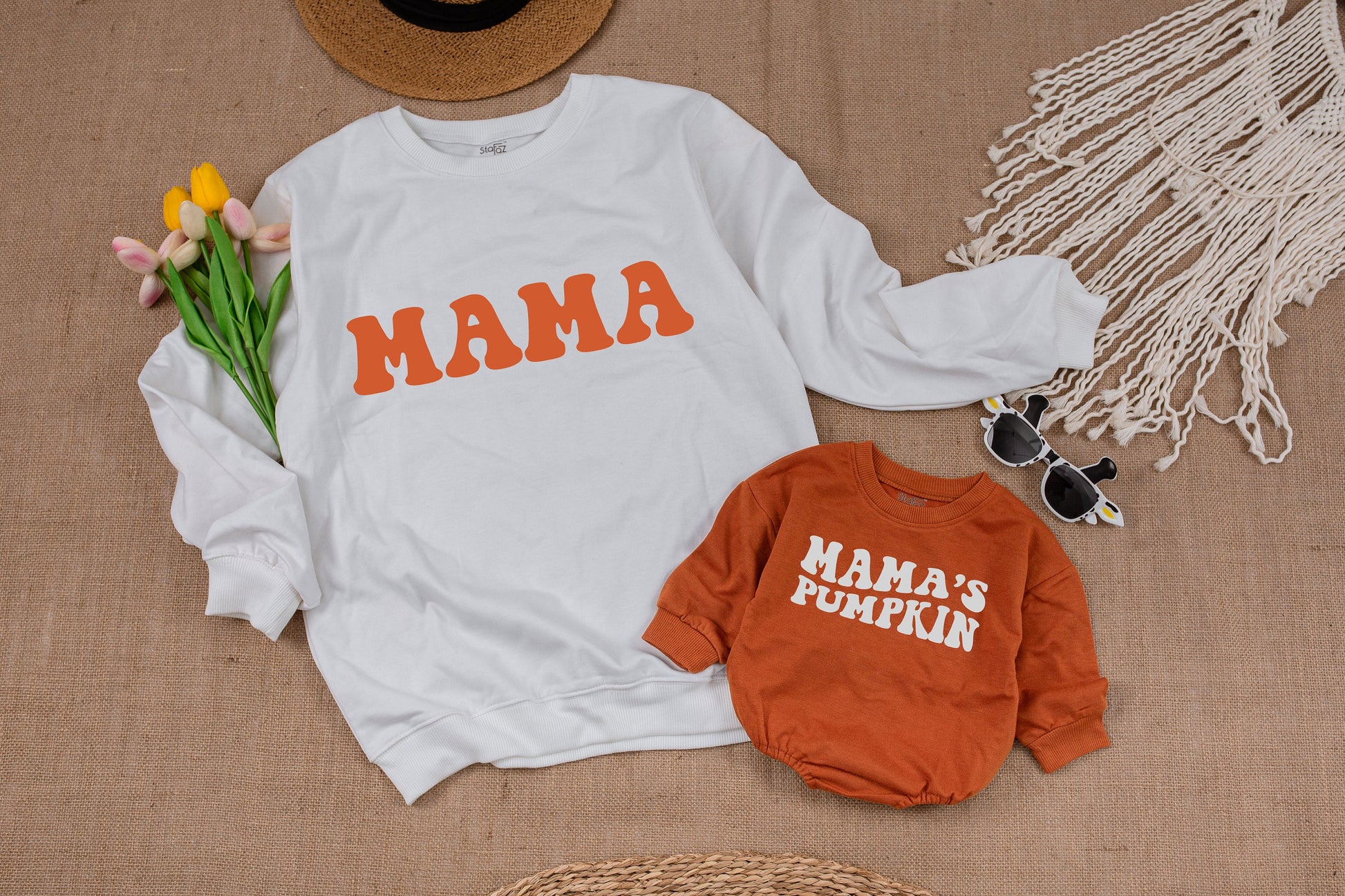 Matching Fall Sweatshirts: Mommy & Me Outfits, Pumpkin Season Style