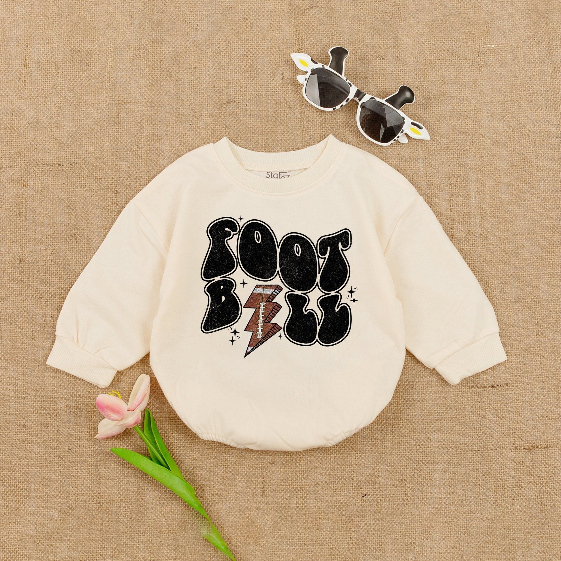 Boo Rock! Funny Baby Girl Halloween Outfit Romper, 1st Halloween Costume, Retro Sweatshirt Toddler Girl Spooky Vibes Gift