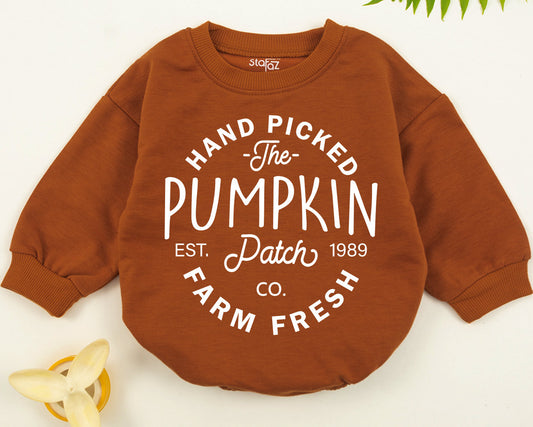 Kids' Hand Picked Pumpkin Patch Sweatshirt: Farm Fresh Fall Fun for Toddlers & Babies - Cute Pumpkin Picking Halloween & Thanksgiving Gift