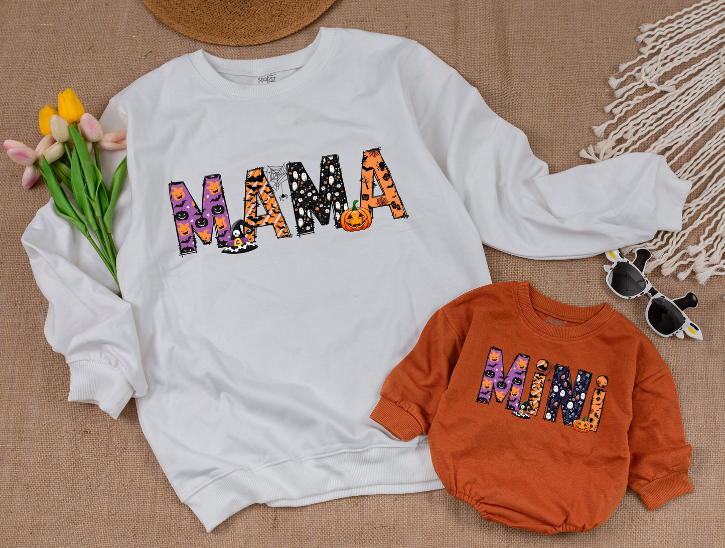 Mama & Me Halloween Outfit: Cute Ghost & Pumpkin Season Tees