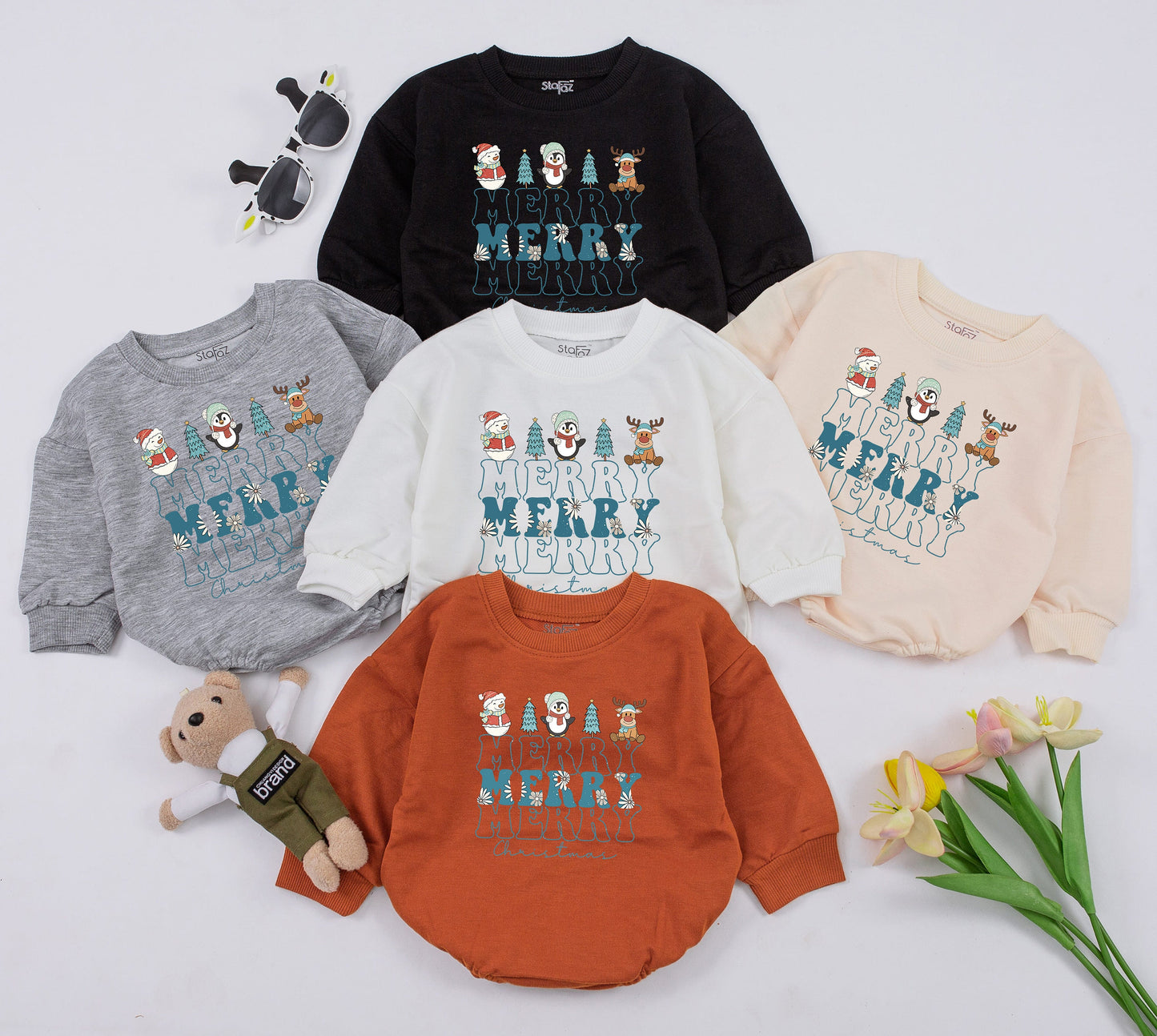 Festive Baby Romper: 1st Christmas Bodysuit & Holiday Sweatshirt