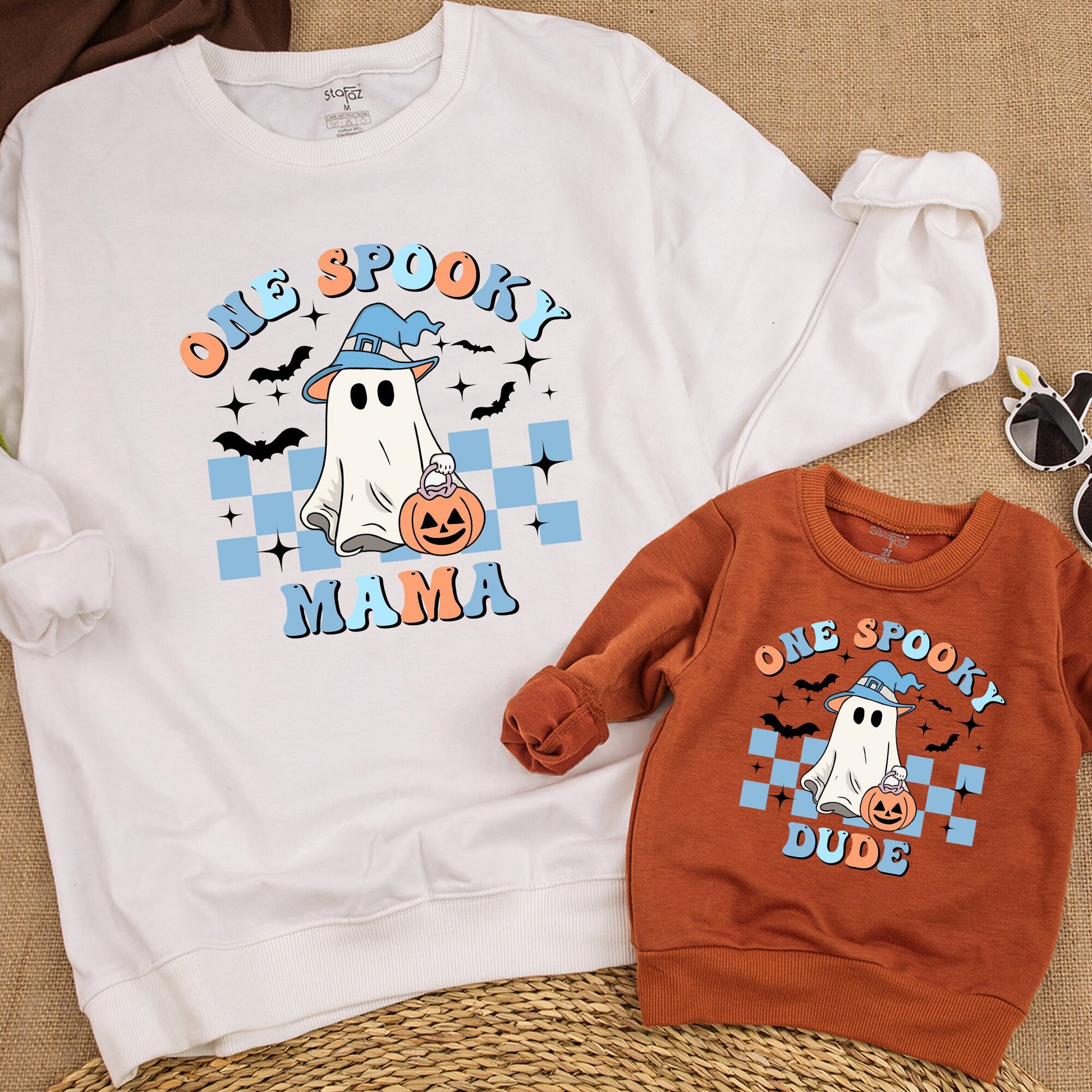 One Spooky Dude Halloween Birthday Sweater for Baby Boy Girl Toddler First Birthday Pumpkin Spooky Mama Dada Matching Family Fall Casual