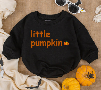 Pumpkin Baby Romper & Sweatshirt - Unisex Halloween & Fall Outfit