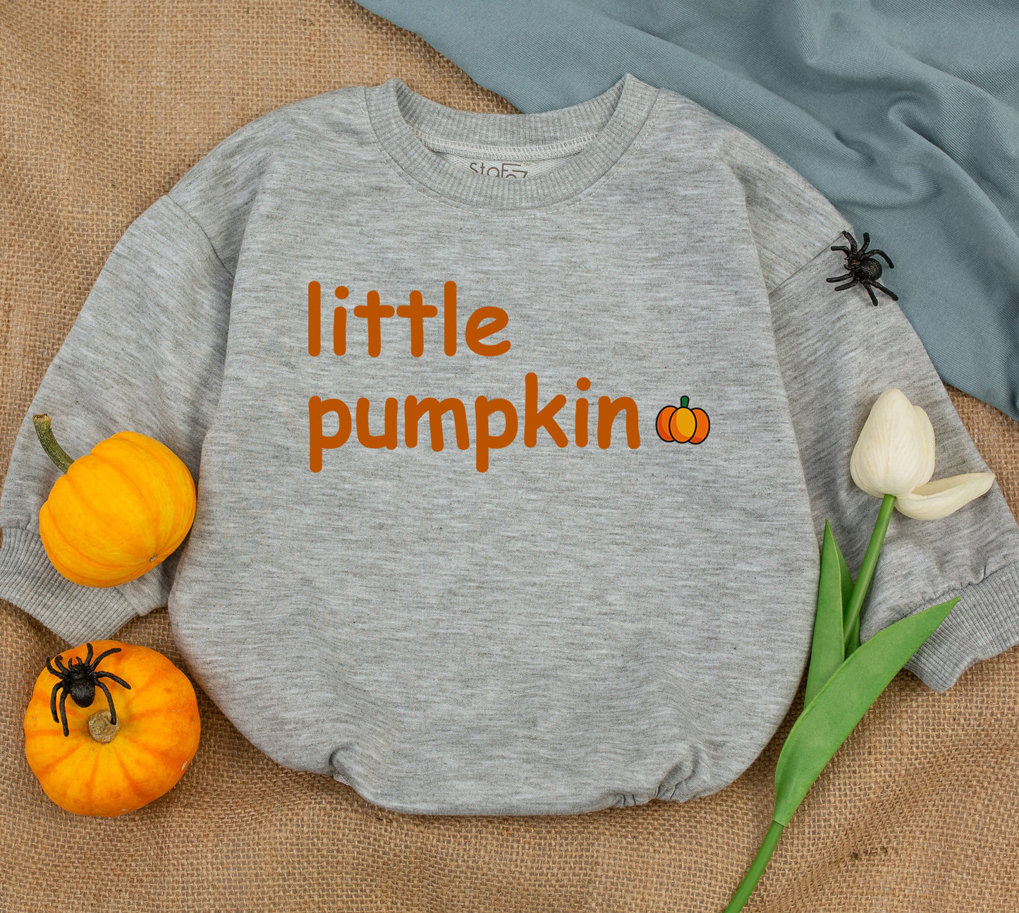 Pumpkin Baby Romper & Sweatshirt - Unisex Halloween & Fall Outfit