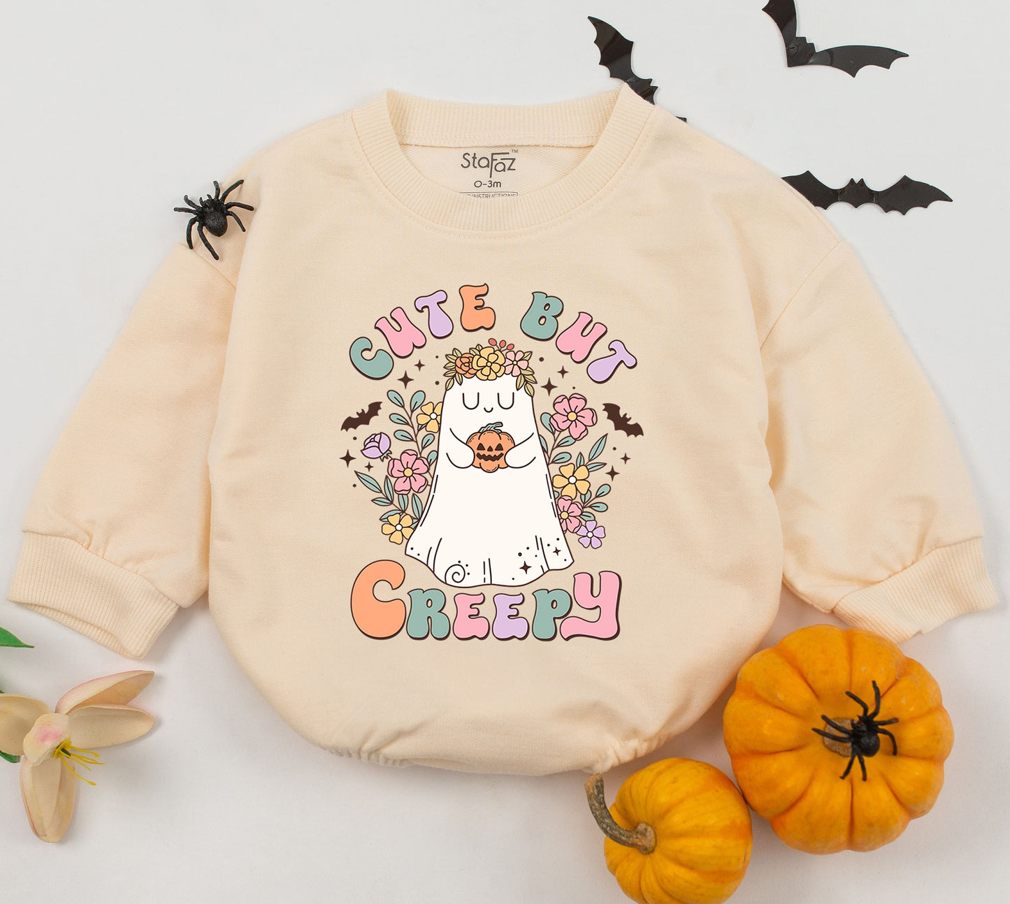 Adorable Halloween Baby Romper and Sweatshirt for Spooky Season