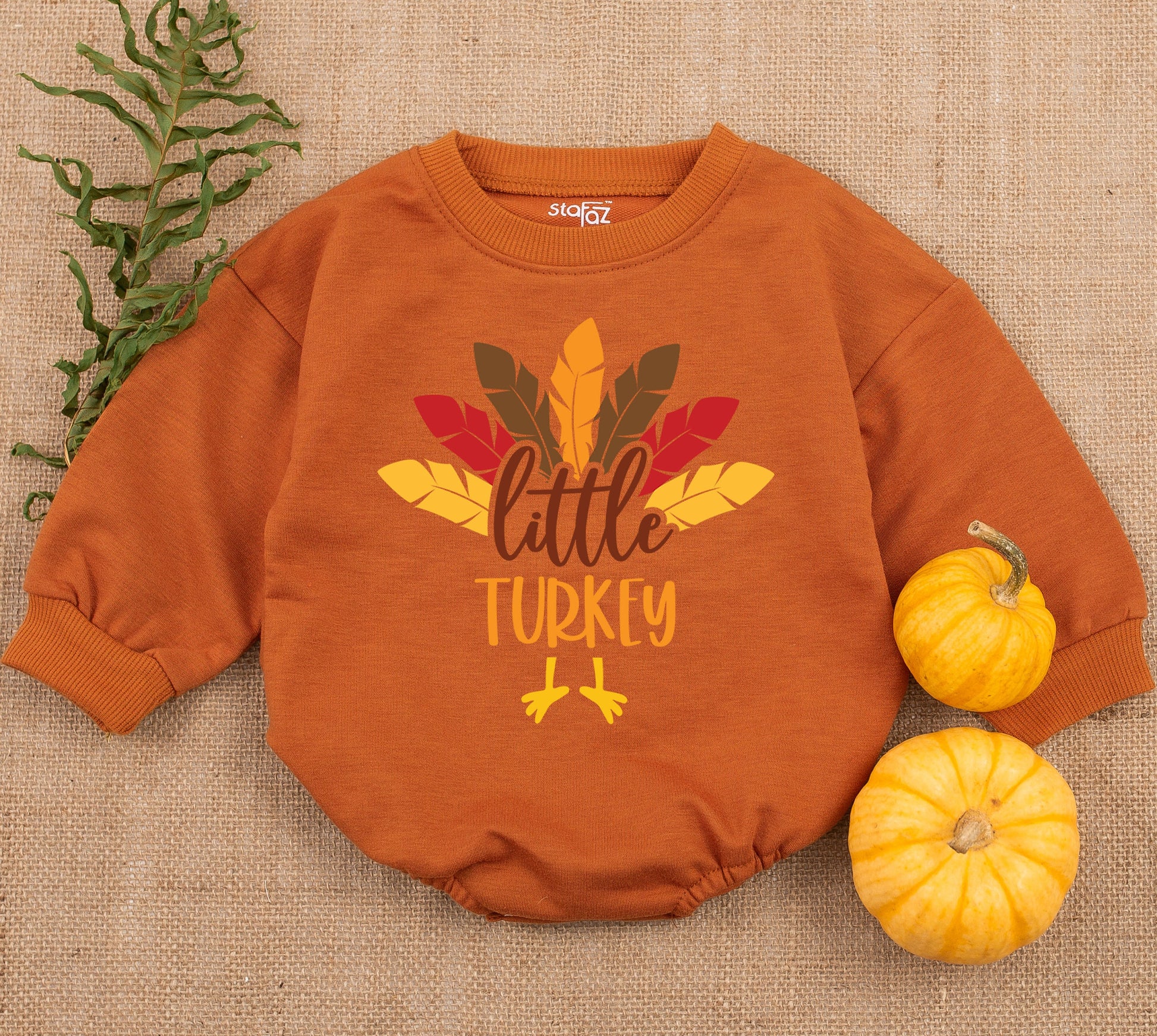 Adorable Thanksgiving Baby Romper - Unisex Long Sleeve Bodysuit