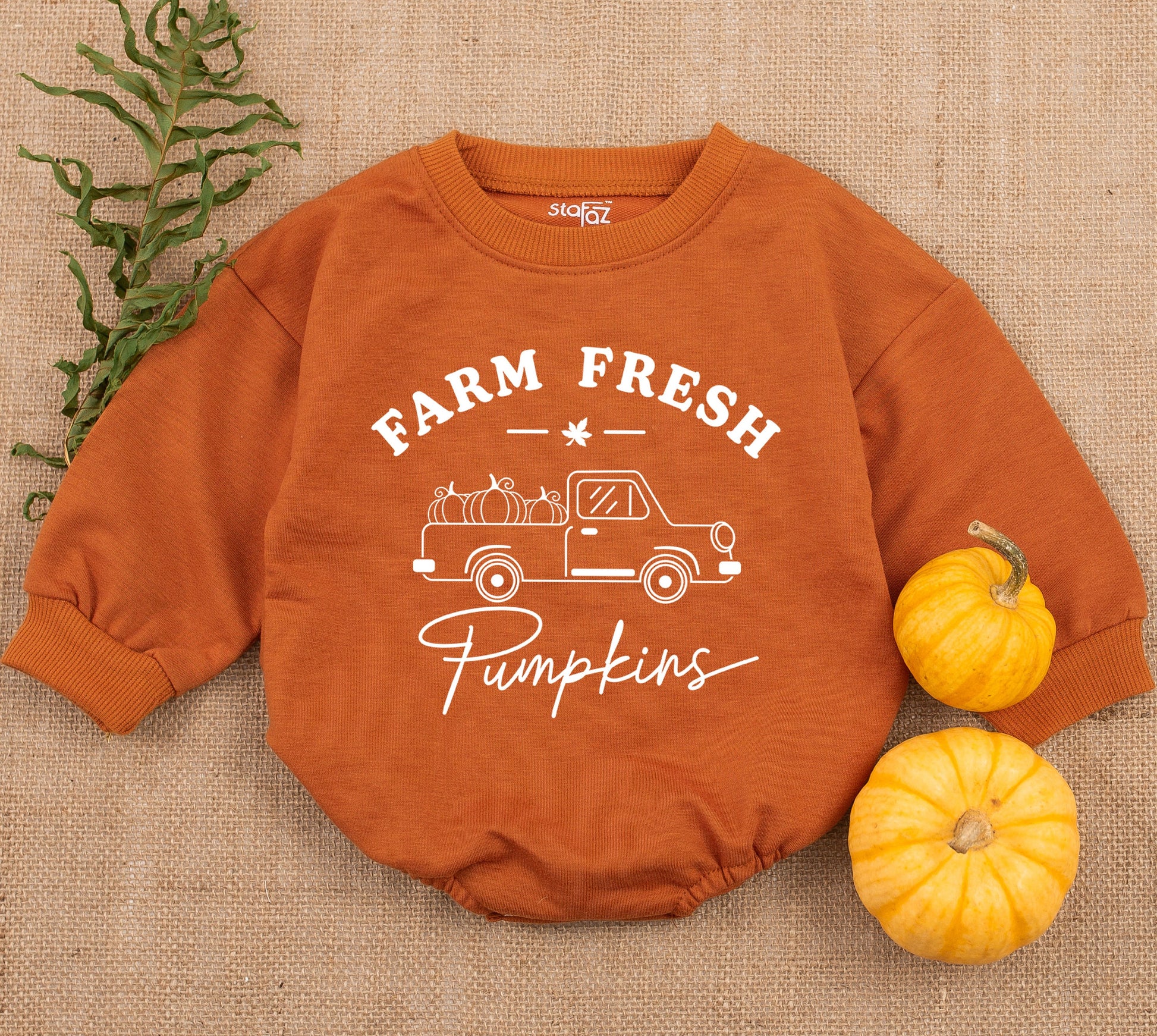 Pumpkin Patch Baby Romper: Gender Neutral Fall & Halloween Outfit