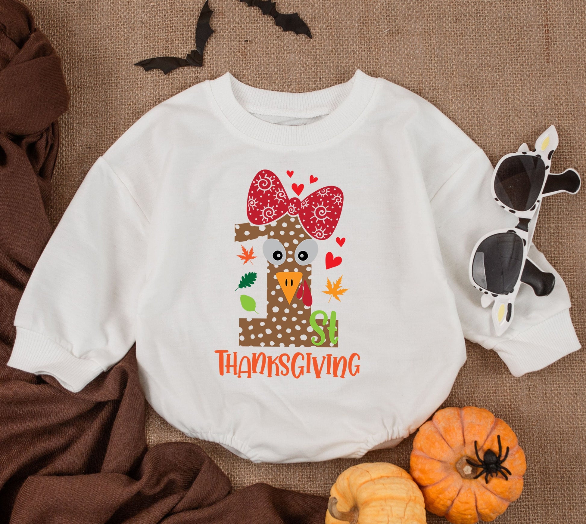 Thanksgiving Baby Romper: 1st Turkey Day Outfit for Newborns