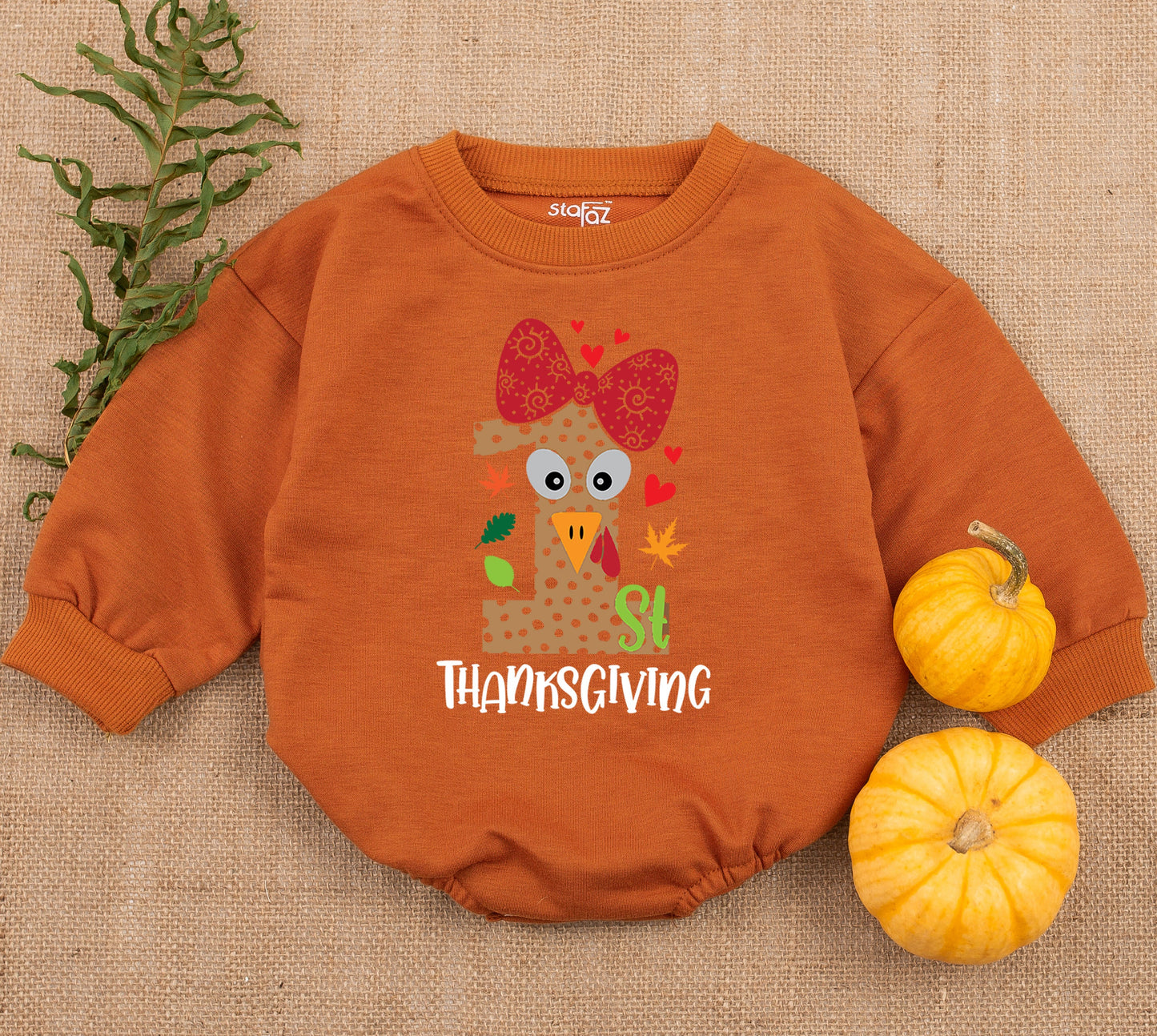 Thanksgiving Baby Romper: 1st Turkey Day Outfit for Newborns