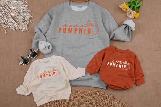 Custom Matching Family Pumpkin Shirts for Halloween Celebrations Mama Papa Toddler Baby Outfits Fall Harvest Theme Comfortable Cotton Apparel