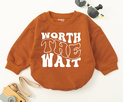 Worth the Wait Baby Romper: IVF, Adoption, Gender Reveal Gift