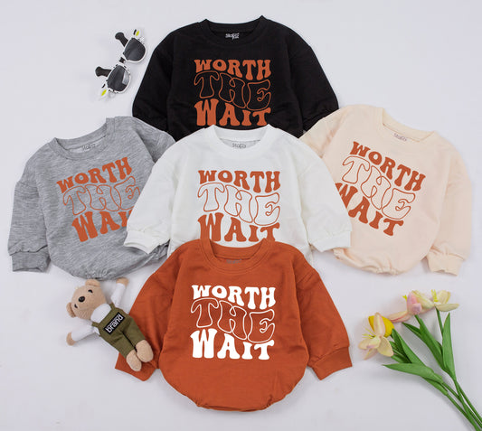 Worth the Wait Baby Romper: IVF, Adoption, Gender Reveal Gift