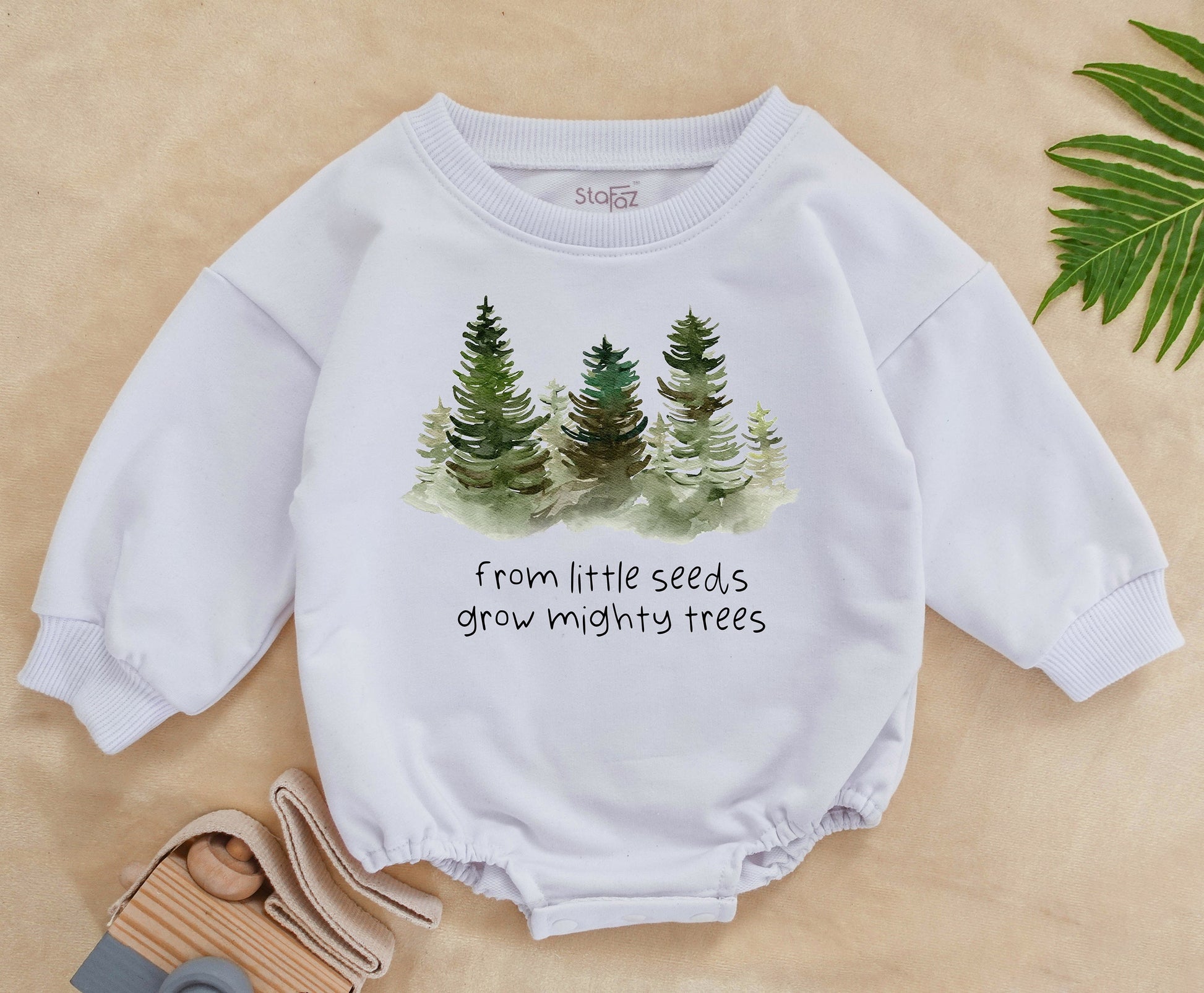 Tiny Seeds Romper - Nature Adventure Baby Gift for Outdoor Lovers