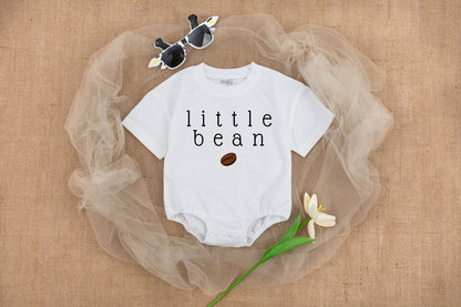 Little Bean Coffee Romper: Minimalist Gender-Neutral Baby Outfit