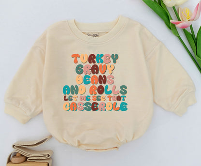 Retro Thanksgiving Baby Bodysuit: Cute & Funny Fall Gift