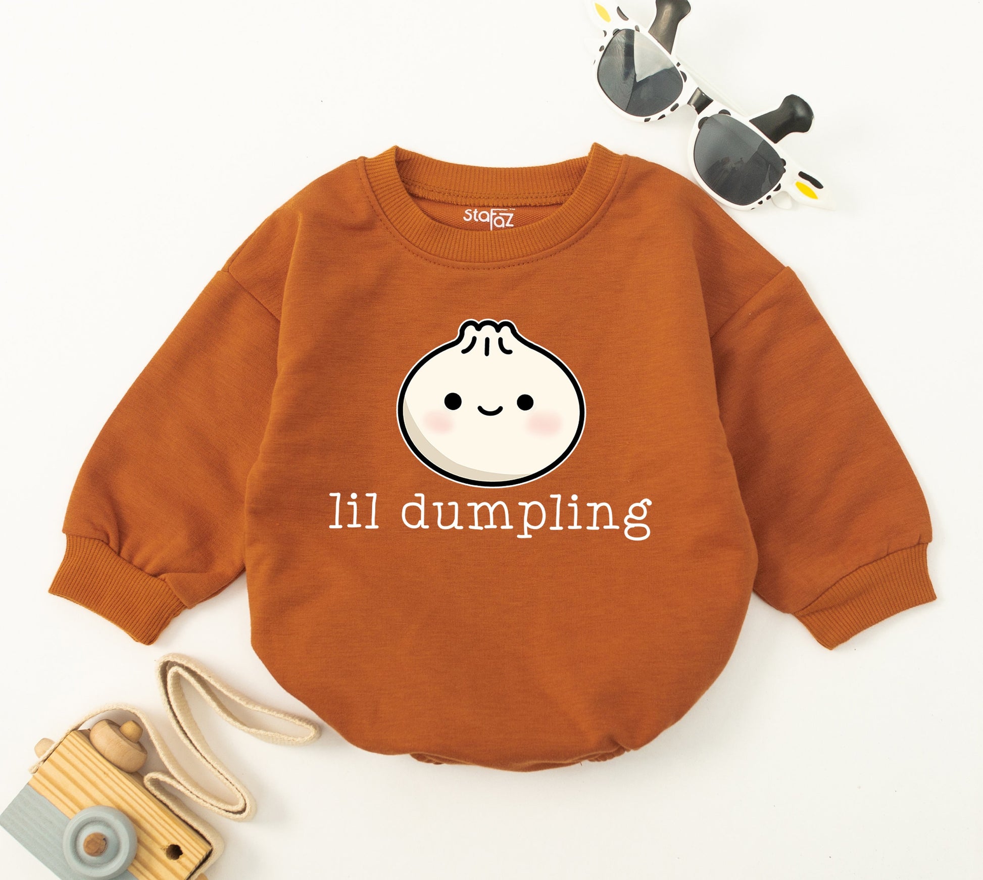 Lil Dumpling Bodysuit: Vegan Baby Costume & Shower Gift Delight