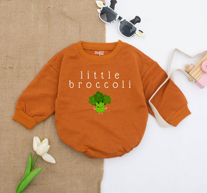 Broccoli Baby Romper - Unisex, Minimalist Outfit, Vegan Gift