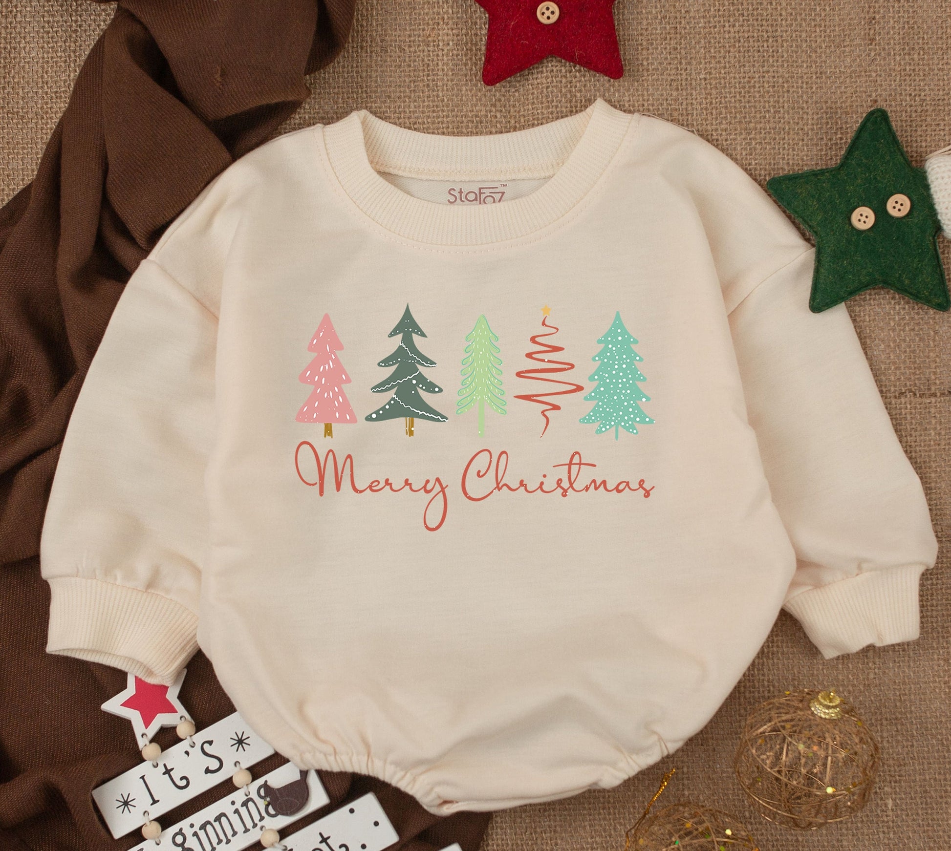 Funny Retro Christmas Baby Bubble Romper Toddler Sweatshirt Merry Christmas Vibes 1st Christmas Outfit Baby Shower Gift Xmas Clothes