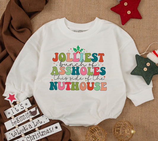 Festive Funny Baby Romper – 1st Xmas Gift, Trendy Christmas Outfit  