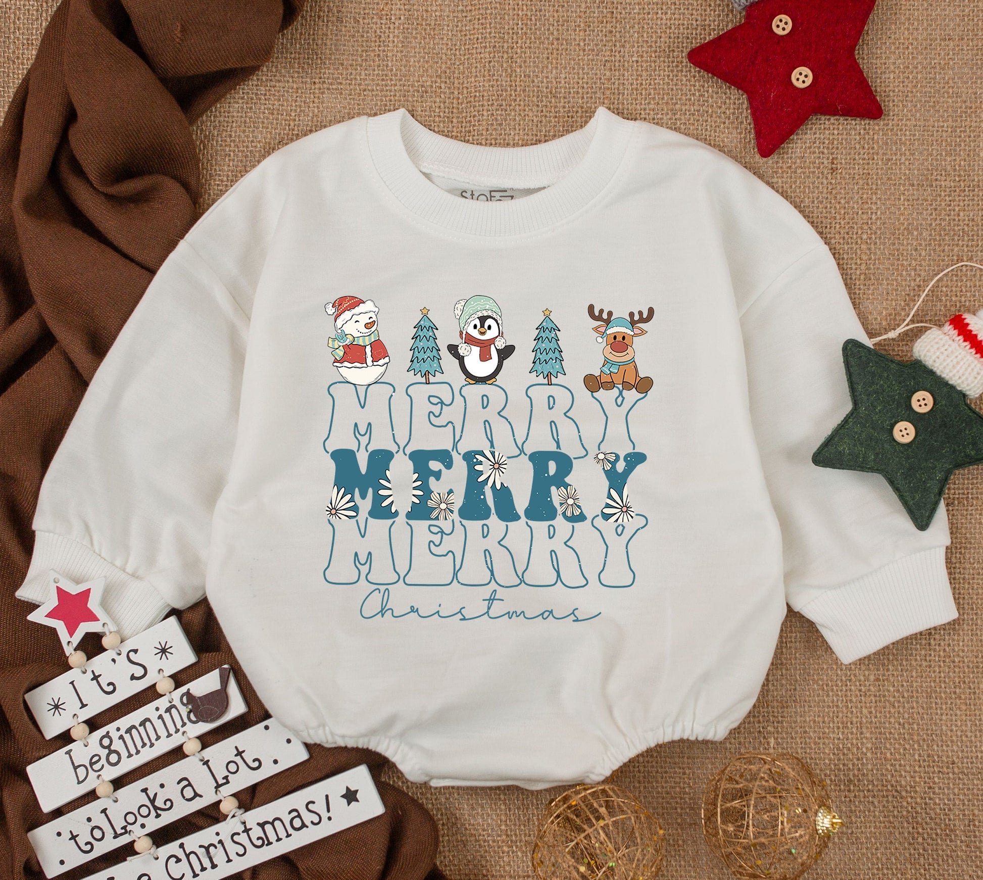 Festive Baby Romper: 1st Christmas Bodysuit & Holiday Sweatshirt