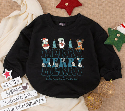 Festive Baby Romper: 1st Christmas Bodysuit & Holiday Sweatshirt