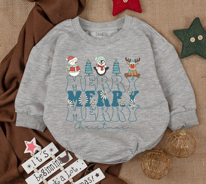 Festive Baby Romper: 1st Christmas Bodysuit & Holiday Sweatshirt