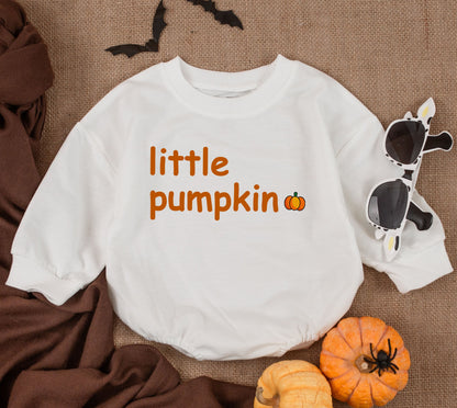 Pumpkin Baby Romper & Sweatshirt - Unisex Halloween & Fall Outfit