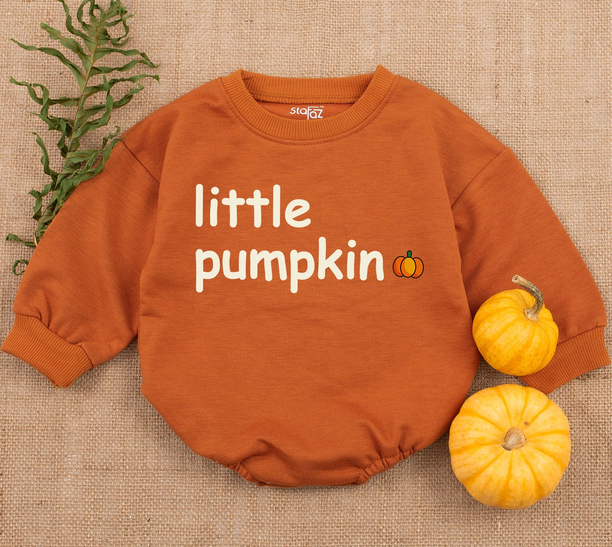 Pumpkin Baby Romper & Sweatshirt - Unisex Halloween & Fall Outfit