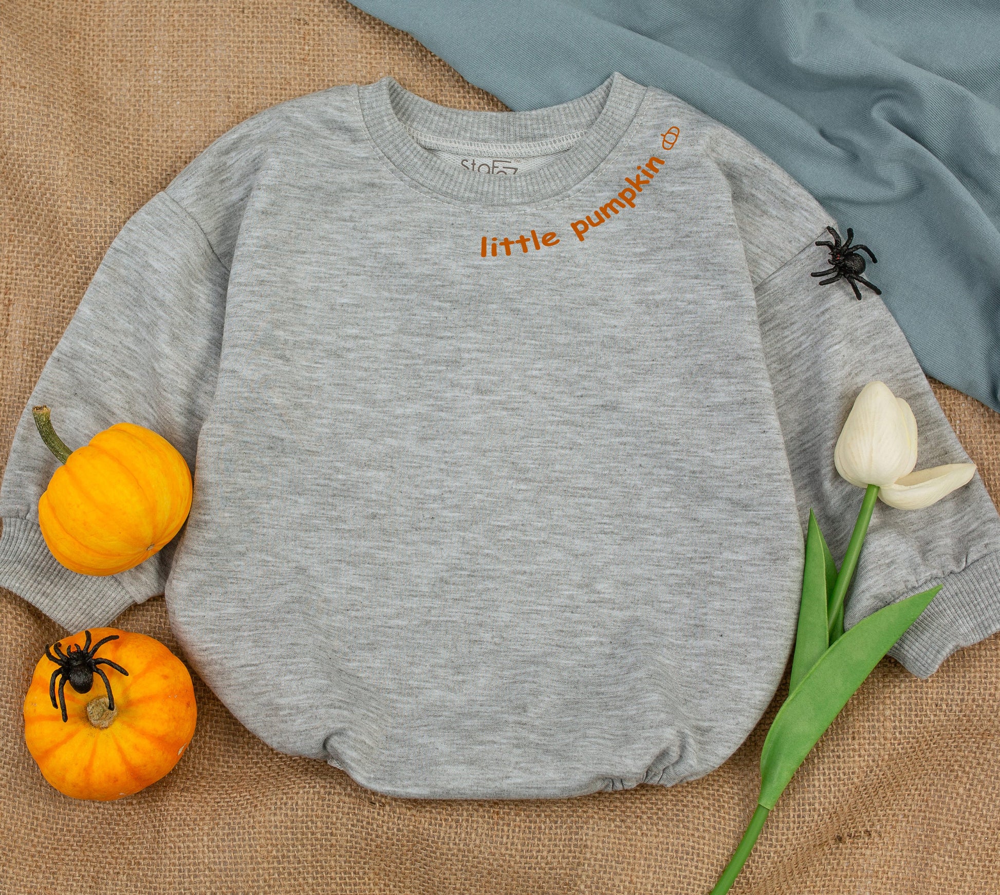 Pumpkin Patch Baby Romper, Unisex Halloween Outfit, Fall Newborn Clothes