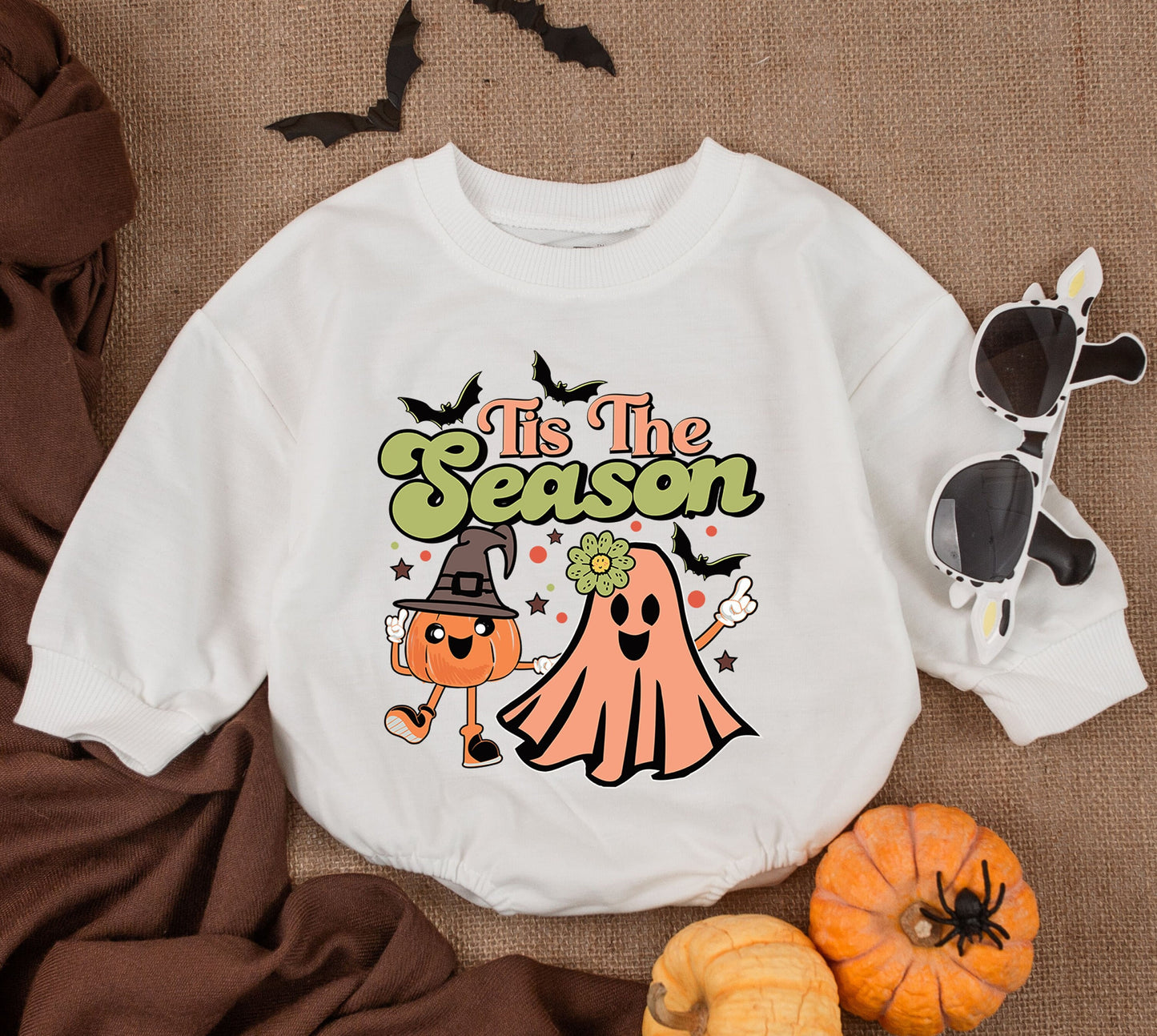 Baby Halloween Outfit: Newborn Romper & Fall Sweatshirts Gift Set