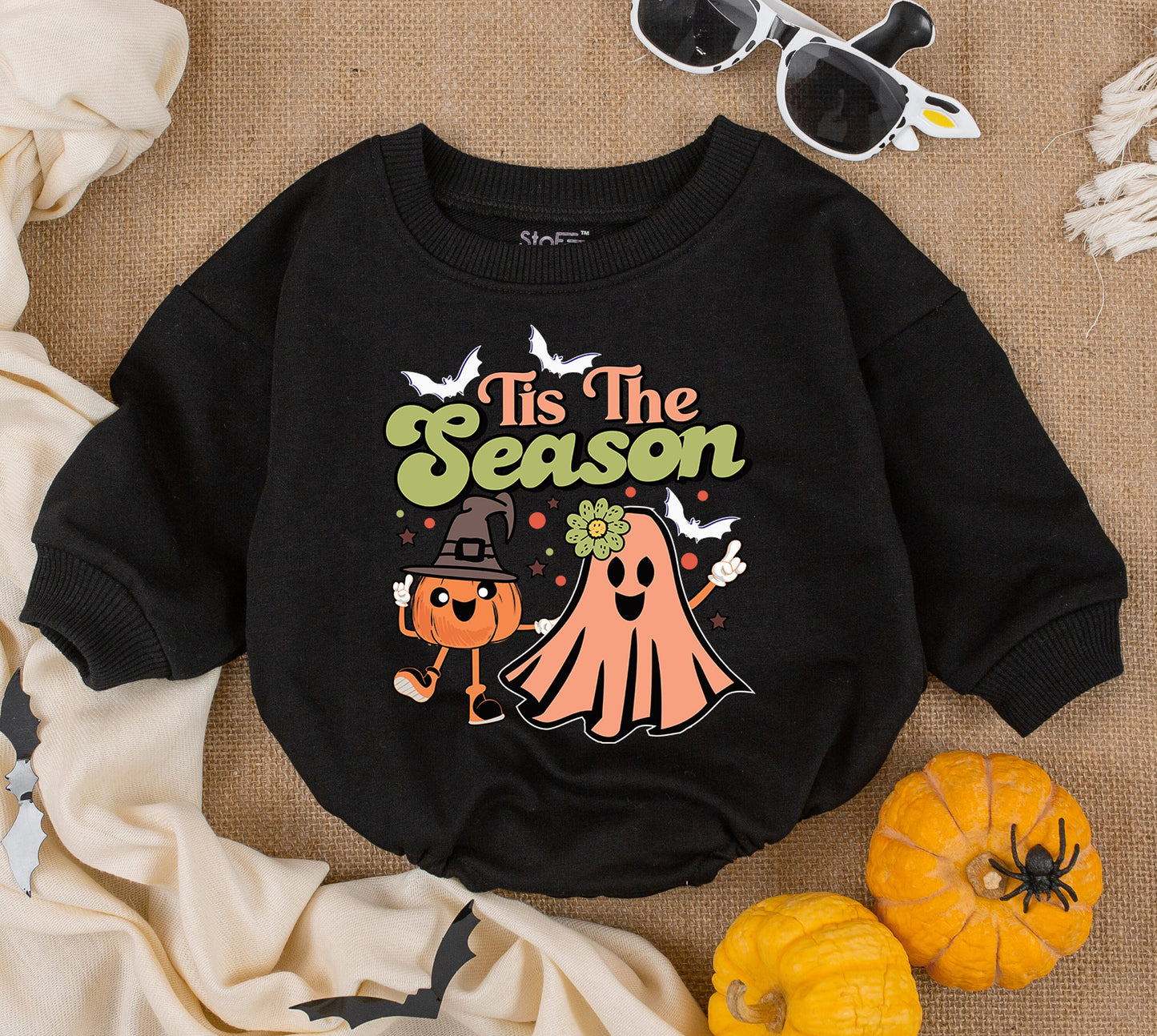 Baby Halloween Outfit: Newborn Romper & Fall Sweatshirts Gift Set