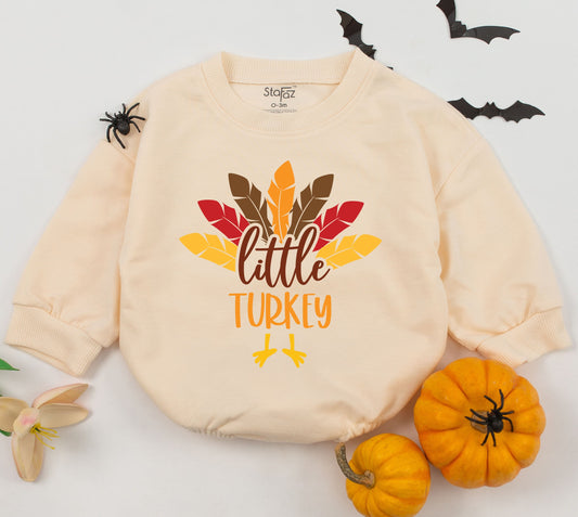 Adorable Thanksgiving Baby Romper - Unisex Long Sleeve Bodysuit