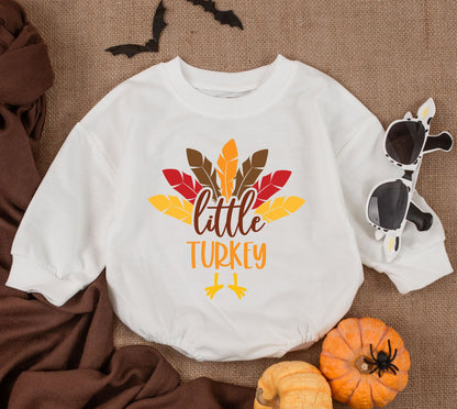 Adorable Thanksgiving Baby Romper - Unisex Long Sleeve Bodysuit