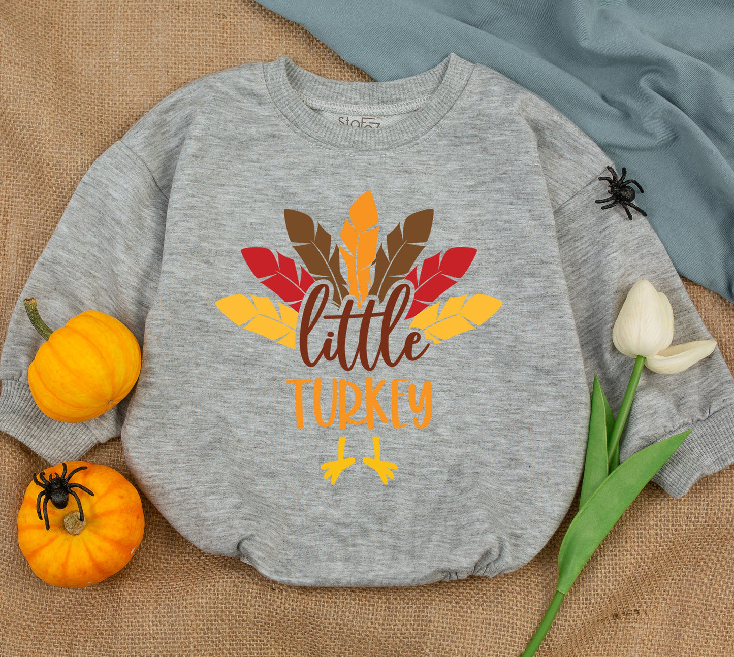 Adorable Thanksgiving Baby Romper - Unisex Long Sleeve Bodysuit