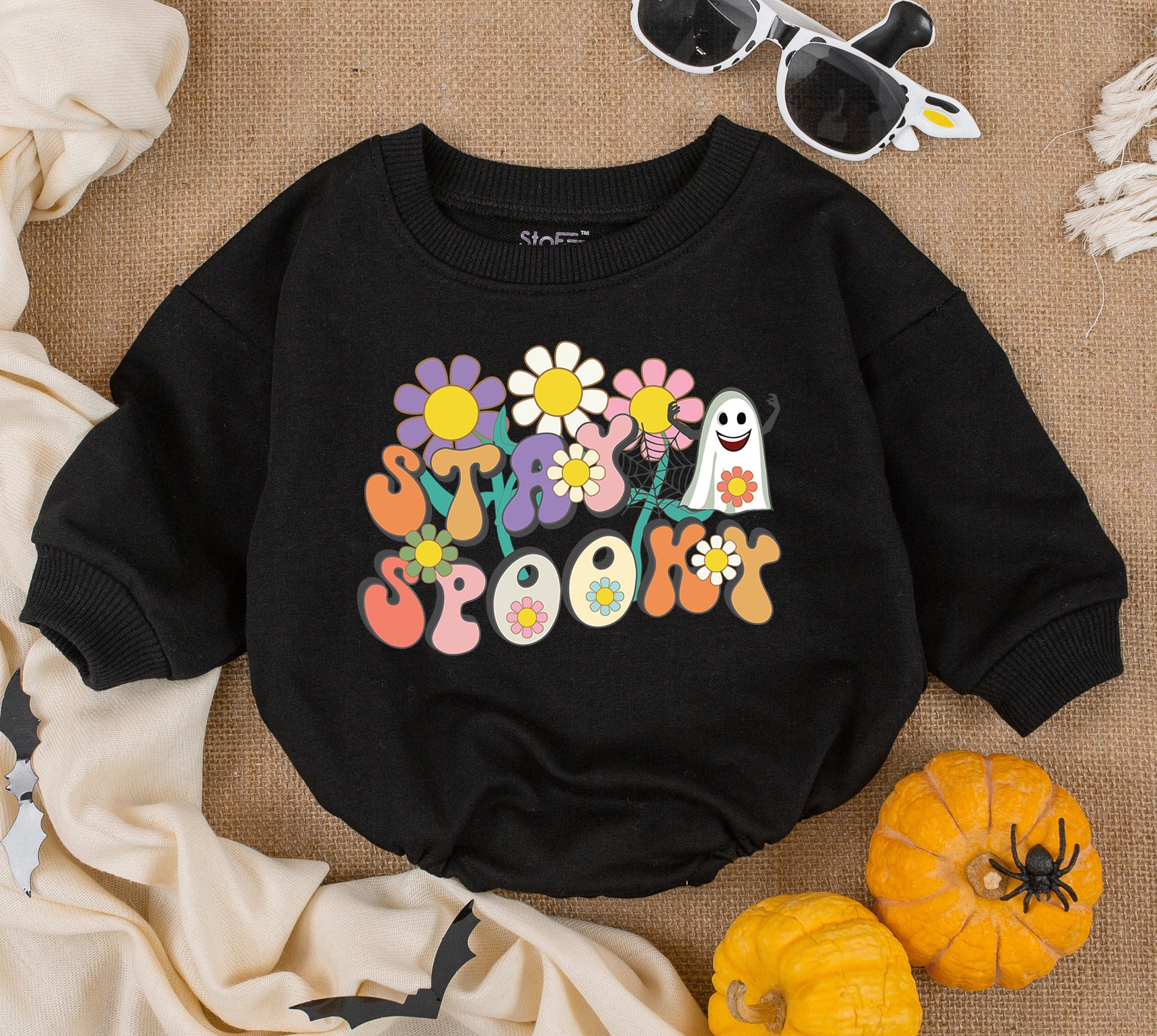 Spooky Baby Bubble Romper, Halloween Outfit for Fall Celebrations