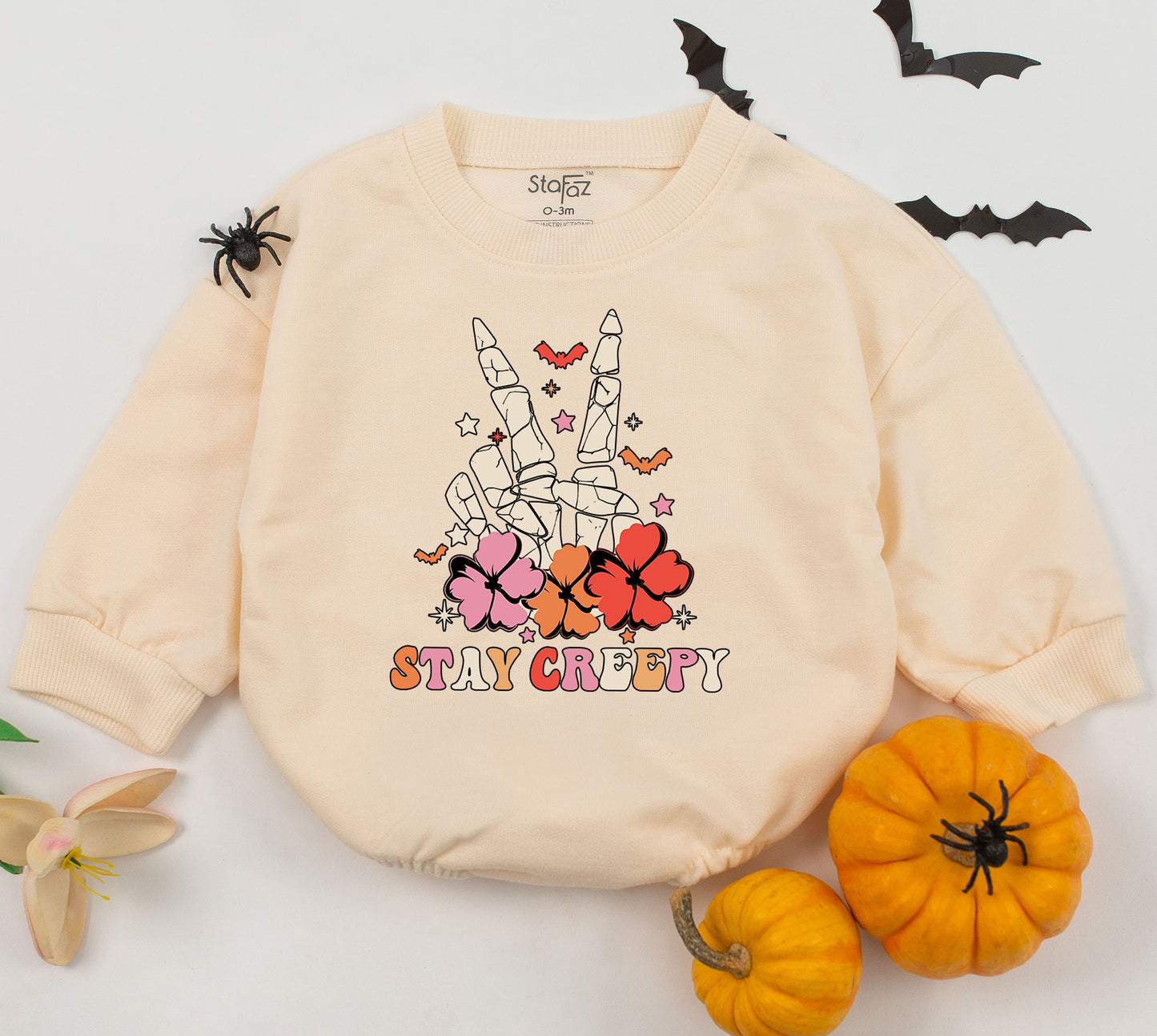 Creepy Halloween Baby Romper - Gender Neutral Fall Outfit & Gift