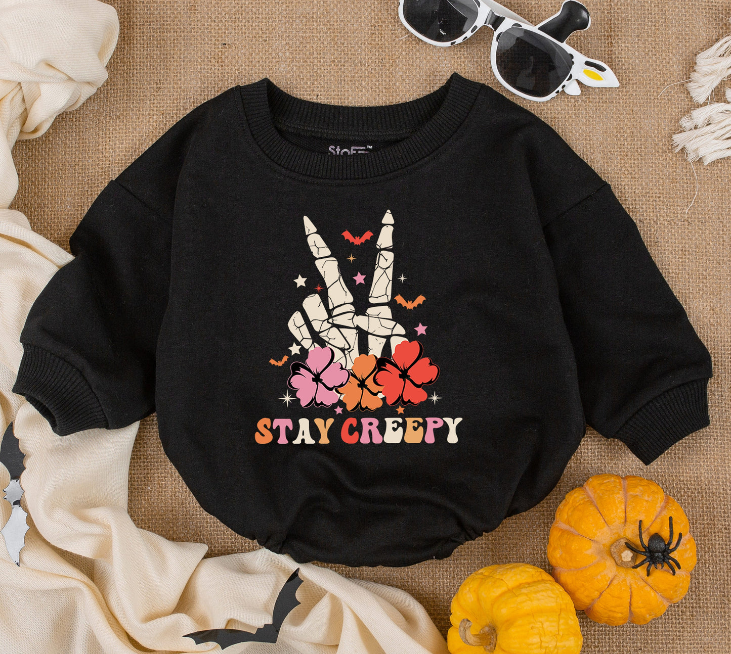 Creepy Halloween Baby Romper - Gender Neutral Fall Outfit & Gift