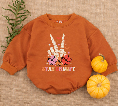 Creepy Halloween Baby Romper - Gender Neutral Fall Outfit & Gift