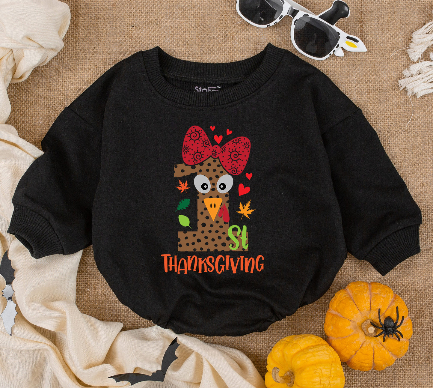 Thanksgiving Baby Romper: 1st Turkey Day Outfit for Newborns