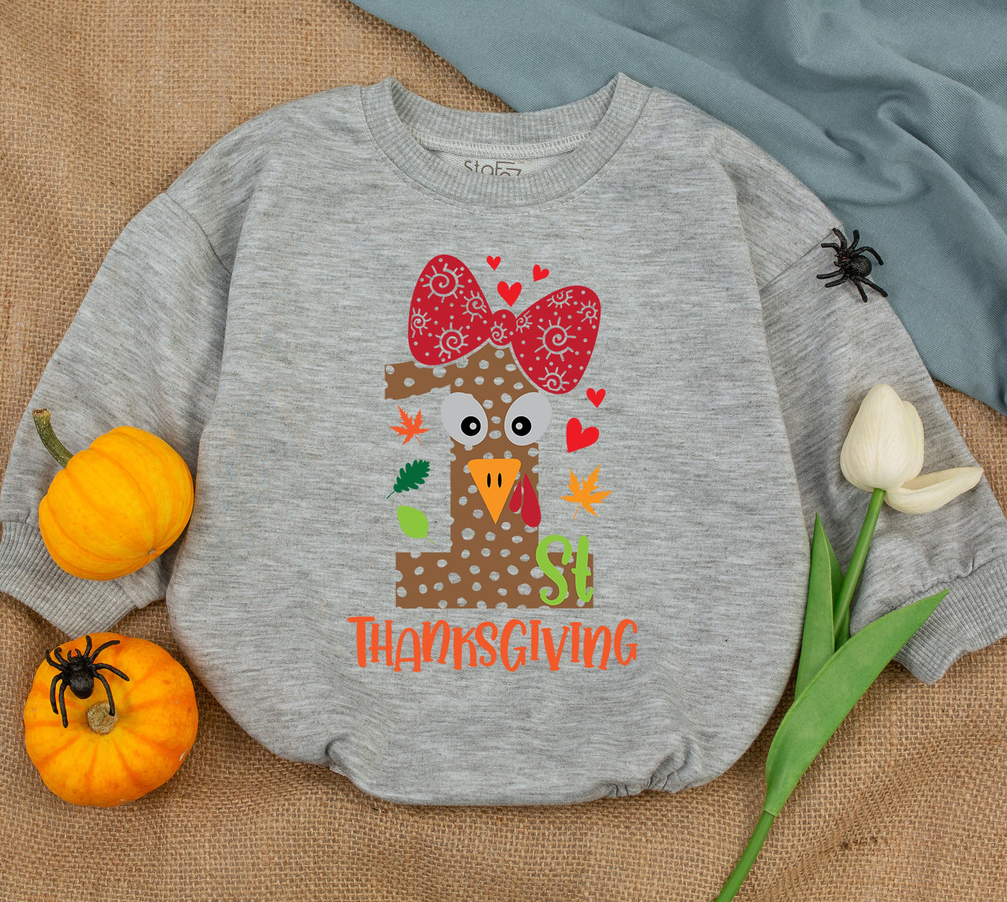 Thanksgiving Baby Romper: 1st Turkey Day Outfit for Newborns