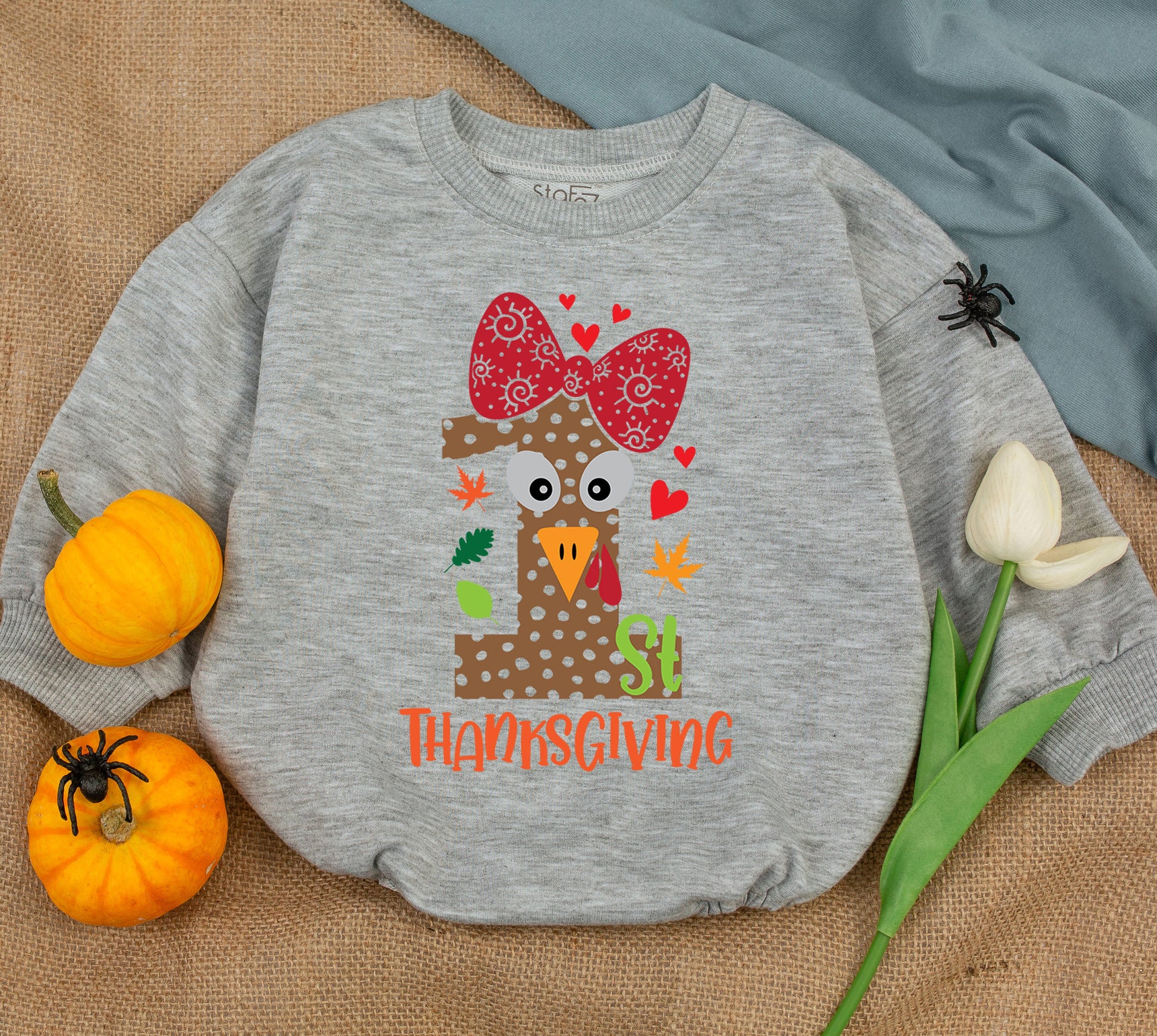 Thanksgiving Baby Romper: 1st Turkey Day Outfit for Newborns