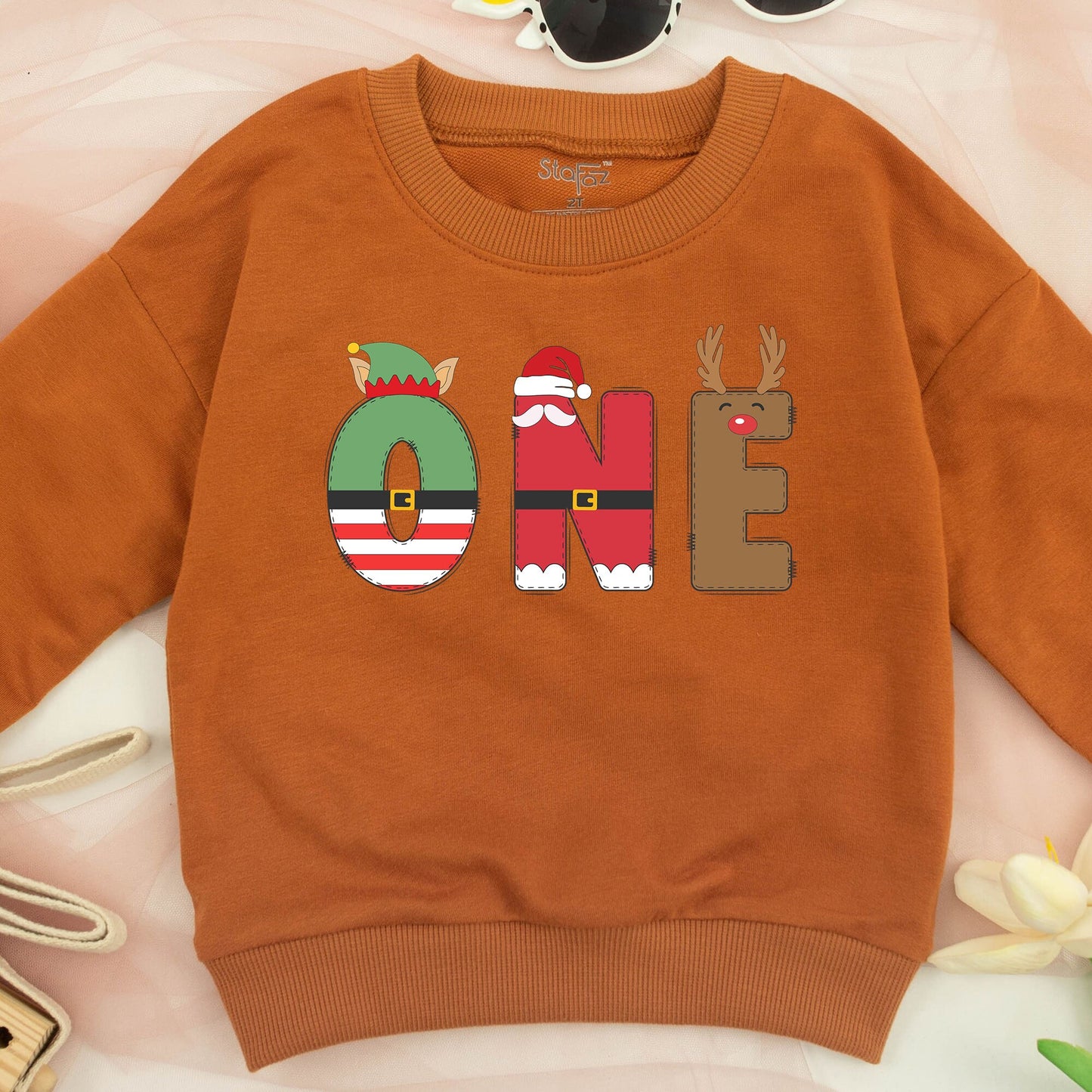 Personalized Christmas Name Sweatshirt for Kids, Toddlers & Baby, Cozy Matching Family Holiday Sweatshirt Gift for Winter Celebrations